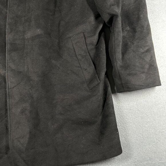 Lauren Ralph Lauren Wool Blend Overcoat Mens‎ 48R Black Jake Collared Jacket - Picture 4 of 14